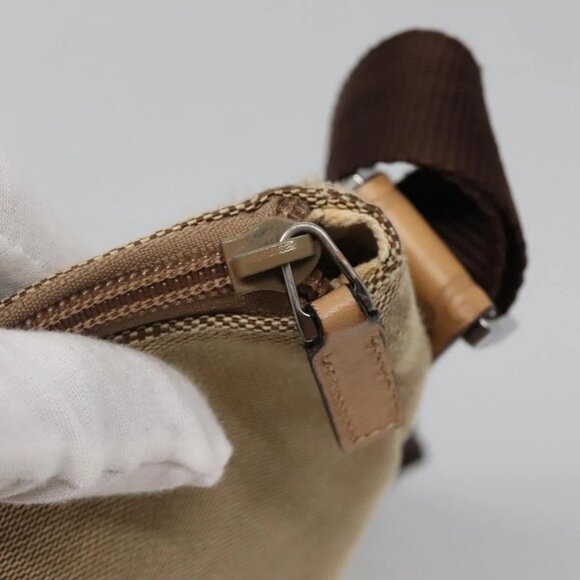 GUCCI Guccissima Shoulder Bag Canvas Beige Silver 257301 Auth ep10403 - Picture 10 of 16